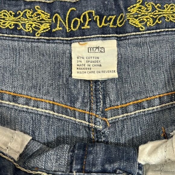 Vintage No Fuze Denim Maxi Skirt Western Turquoise Button Y2K Modest Boho Retro - Picture 6 of 16